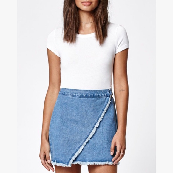 KENDALL & KYLIE Wrap Denim Skirt - Picture 1 of 3